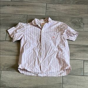 White and Purple Button Down Shirt
